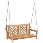 vidaXL Tuin Hangbank 114 x 60 x 64 cm Massief Teakhout