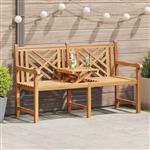 vidaXL Bank Bruin 150 x 60 x 90 cm Massief Teakhout