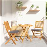 vidaXL Tuin Bistro Set 3 pcs Bruin Massief Acaciahout
