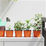 vidaXL Ronde Bloempot 200 pcs Terracotta Ø 10 x 8 cm Kunststof