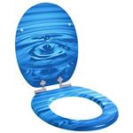 vidaXL Zachte sluit toiletbril Blauwe Druppel 44 x 38 cm MDF-plaat