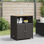 vidaXL Kast met plank Zwart 70 x 50 x 87 cm Polyester en Roly Ratten