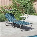 vidaXL Opvouwbare zonnebed Multikleur 190 x 57 x 81 cm oxford