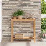 vidaXL Wandtafel met opslag Bruin 80 x 35 x 75 cm Massief Teakhout