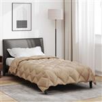 vidaXL Winter Dekbed Taupe 135 x 220 cm Microfiber
