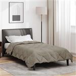 vidaXL Vol jaar dekbed Lichtgrijs 135 x 200 cm Microfiber