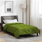 vidaXL Vol jaar dekbed Groen 135 x 200 cm Microfiber