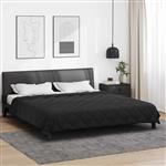vidaXL Zomerdekbed Zwart 200 x 200 cm Microfiber