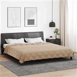 vidaXL Zomerdekbed Taupe 240 x 200 cm Microfiber