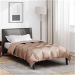 vidaXL Winter Dekbed Goud 135 x 220 cm Satijn en Microfiber