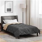 vidaXL Zomerdekbed Antraciet en Taupe 220 x 155 cm Microfiber