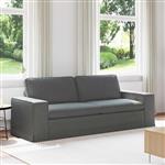 vidaXL Bank Donkergrijs 222 x 80 x 82 cm Stof