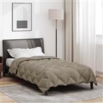 vidaXL Winter Dekbed Lichtgrijs 140 x 200 cm Microfiber