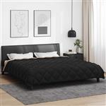 vidaXL Winter Dekbed Zwart en Taupe 220 x 260 cm Microfiber