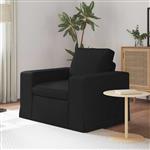 vidaXL Bank Zwart 103 x 80 x 82 cm Stof