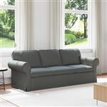 vidaXL Bank Donkergrijs 215 x 82 x 80 cm Stof