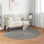 vidaXL Vloerkleden Rond GALATI Grijs Ø 120 CM Polyester