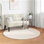 vidaXL Vloerkleden Rond SIROLO Crème Ø 200 CM Polyester