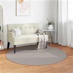 vidaXL Vloerkleden Rond LUGO Crème en Taupe Ø 120 CM Polyester