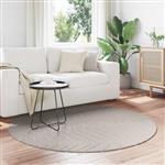 vidaXL Vloerkleden Rond PALMERAS Crème Ø 120 CM Polyester