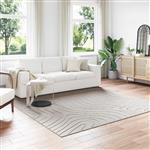 vidaXL Vloerkleden Vierkant PALMERAS Crème 240 x 240 cm Polyester