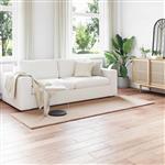 vidaXL Antislip neplederen konijnenbont vloerkleed Olite Taupe