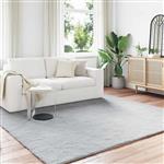 vidaXL Antislip neplederen konijnenbont vloerkleed Olite Grijs