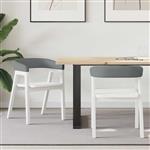 vidaXL Eettafelstoelen 2 pcs Wit 54 x 57 x 73 cm Massief Rubberhout