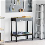 vidaXL Werkbank met lade Zwart 80 x 40 x 91 cm Bewerkt hout en metaal