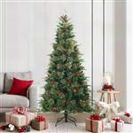 vidaXL Kunstmatige Inklapbare Kerstboom Groen 210 cm PVC, PE en Staal