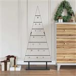 vidaXL Metalen kerstboom met standaard Zwart 125,5 cm Staal