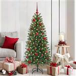 vidaXL Kerstbal Set met 150 LED 61 pcs Rood Kunststof