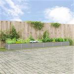 vidaXL Plantenbak Lichtgrijs 580 x 100 x 45 cm Gegalvaniseerd staal