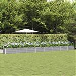 vidaXL Plantenbak Lichtgrijs 770 x 50 x 45 cm Gegalvaniseerd staal
