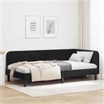 vidaXL Hoekbedframe Zwart 100 x 200 cm Fluweel