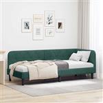 vidaXL Hoekbedframe Donkergroen 80 x 200 cm Fluweel