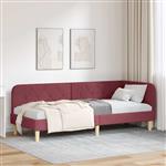 vidaXL Hoekbedframe Wijnrood 80 x 200 cm Stof