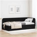 vidaXL Hoekbedframe Zwart 100 x 200 cm Stof