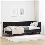 vidaXL Hoekbedframe met hoofdeinde Zwart 80 cm x 200 cm Fluweel