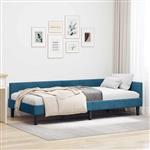vidaXL Hoekbedframe met hoofdeinde Blauw 80 cm x 200 cm Fluweel