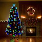 vidaXL Kunstkerstboom met 210 LED met standaard Groen 180 cm PVC