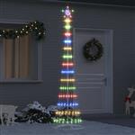 vidaXL LED Kerstboom met 290 LED Multikleur 250 cm Metaal