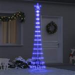 vidaXL LED Kerstboom met 290 LED met standaard Blauw 250 cm Metaal