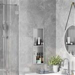 vidaXL Douche Niche Zilver 60 x 20 x 9,5 cm Roestvrij staal