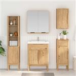 vidaXL Badkamer wandkast met plank FLORO Wasbruin 35 x 30 x 60 cm