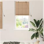 vidaXL Rolgordijn met gordijnen Natuur 80 x 160 cm Bamboe