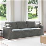 vidaXL Bank Donkergrijs 228 x 78 x 80 cm Fluweel