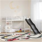 vidaXL Kinder loft bedframe met glijbaan Wit en Antraciet