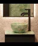 Micro Waskom BWS Onyx Marmer 23x23x12 Cm Groen