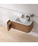 Badmeubelset Sanilux Eleganza 100 cm Keramiek 1 Kraangat Acacia